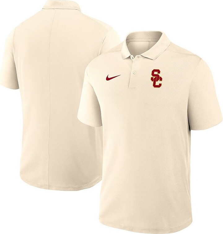 Men's Nike Tan USC Trojans Primary Logo Victory Performance Polo