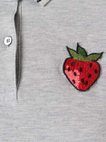 Thumbnail for your product : Dolce & Gabbana sequin strawberry patch polo shirt