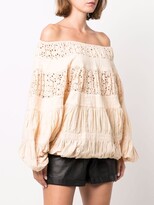 Thumbnail for your product : Mes Demoiselles Embroidered Off Shoulder Blouse