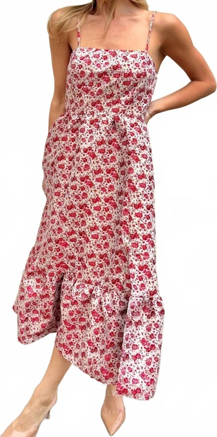 Tcec Happy In Bloom Dress In Red Floral