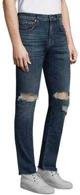 7 For All Mankind Paxtyn Skinny-Fit Clean Pocket Distressed Jeans