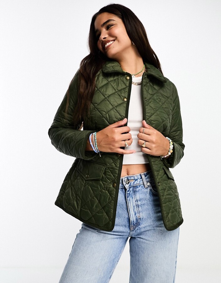 Polo Ralph Lauren quilted jacket in dark green - ShopStyle