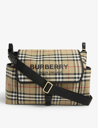 Burberry Logo-print vintage check baby changing shoulder bag