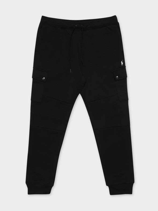 polo ralph lauren slim fit cuffed joggers with cargo pockets in black