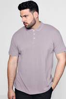 Thumbnail for your product : boohoo Big And Tall Short Sleeve Pique Polo