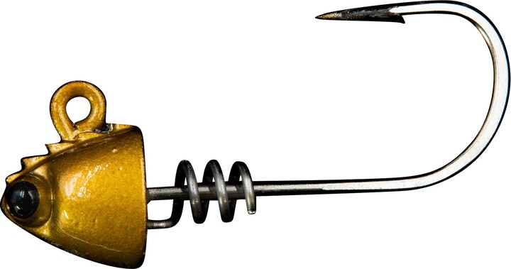 No Live Bait Needed 4” Shrimp Jig Head, 1 oz., Amber