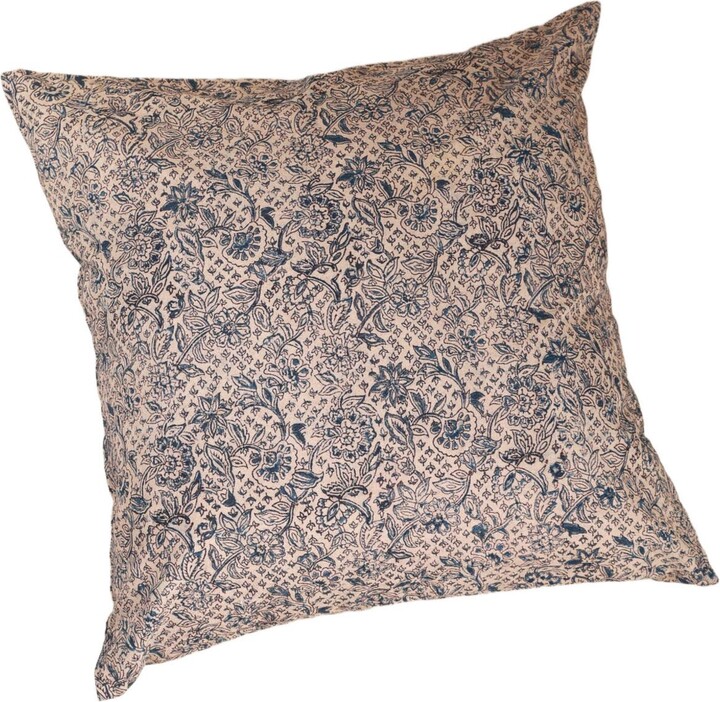 Ninéh Azure Blue Kalamkari Handcrafted Pillow - Cover