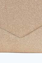 Thumbnail for your product : boohoo Glitter Envelope Clutch