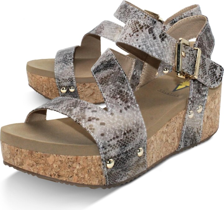 Volatile Women's Biloxi Vegan Leather Strappy Wedge Sandal