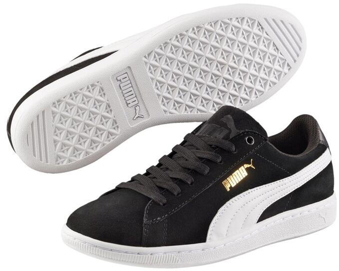 black white puma sneakers