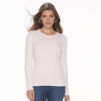 Croft & Barrow Petite Cable Knit Sweater