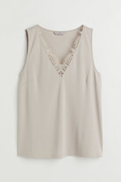 Thumbnail for your product : H&M V-neck top with lace