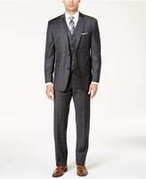 Thumbnail for your product : Michael Kors Men's Big and Tall Classic-Fit Dark Gray and Blue Windowpane Vested Suit