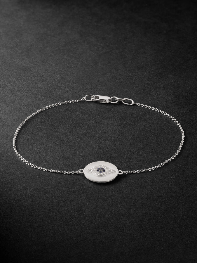 Golden Eye White Gold, Sapphire and Diamond Bracelet