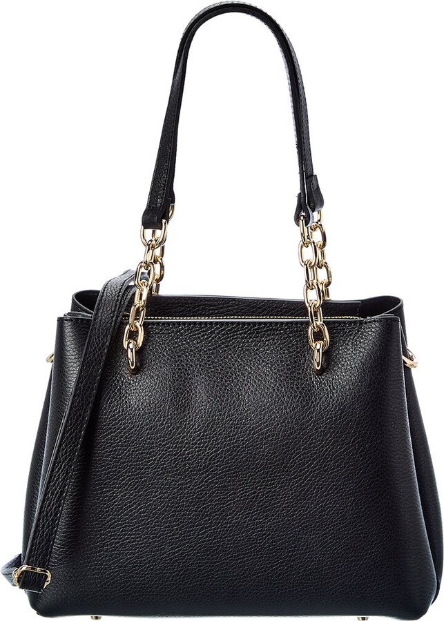 Italian Leather Top Handle Shoulder Bag - ShopStyle