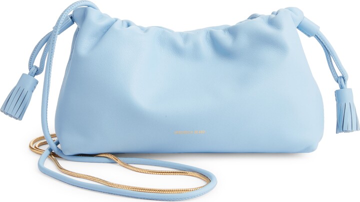 Veronica Beard Small Stash Leather Drawstring Clutch