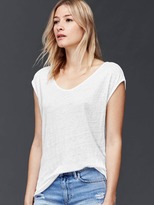 Thumbnail for your product : Gap Linen cap sleeve tee