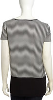 Thumbnail for your product : Max Studio Colorblocked Stripe Pattern Shirt, Black/Ivory