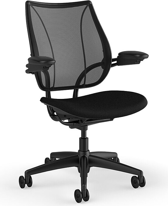 Humanscale Liberty Ergonomic Fabric Swivel Task Chair, Black (L113BM10FT10XFSHNSC)
