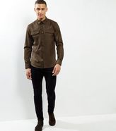 Thumbnail for your product : New Look Khaki Double Pocket Long Sleeve Shirt