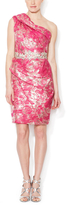 Thumbnail for your product : Marchesa Metallic Brocade One Shoulder Dress