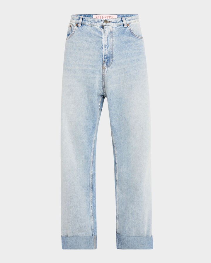 Valentino Garavani Men's Wide-Leg Denim Jeans
