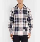 Thumbnail for your product : Thom Browne Checked Cotton-poplin Shirt - Gray