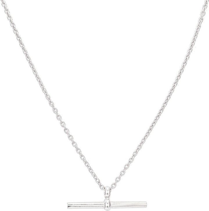 SEOL + GOLD Ecoated Sterling Silver TBar Chain Necklace ShopStyle