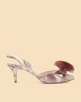 Thumbnail for your product : Ted Baker Jacqrd Pom Kitten Heel Sandal