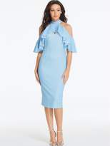Thumbnail for your product : Michelle Keegan Frill Bodycon Midi Dress