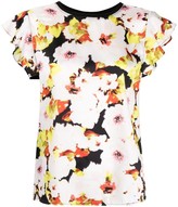 Thumbnail for your product : DKNY floral-print flutter sleeve T-shirt