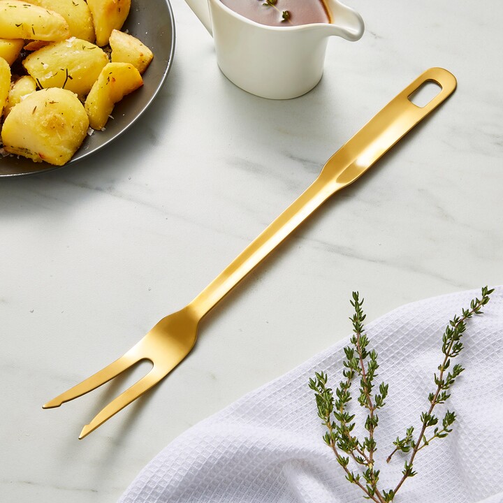 Dunelm Gold Stainless Steel Lifting Fork Gold ShopStyle Cutlery