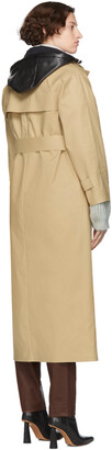 Kassl Editions Beige Hooded Trench Coat