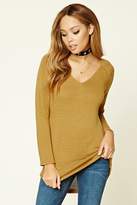 Thumbnail for your product : Forever 21 Ribbed Knit V-Neck Sweater