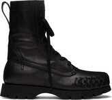 Thumbnail for your product : Jil Sander Black Braided Lace-Up Boots