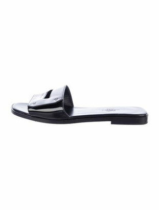 demi logo tape slide sandal