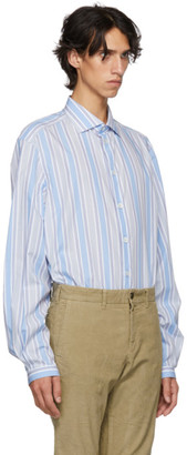 Gucci Blue Striped Pocket Shirt