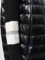 Thumbnail for your product : Herno knitted sleeve quilted coat