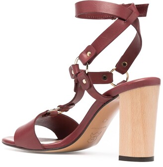 Tila March Pebble leather heeled sandal