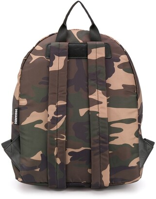 DSQUARED2 Logo Camouflage Backpack