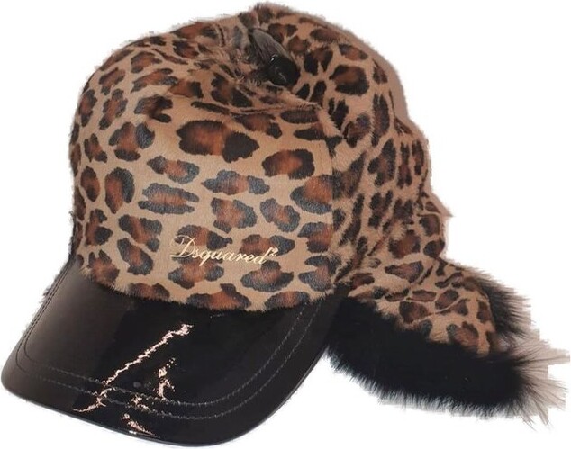 DSQUARED2 Animal Patterned Earflap Hat