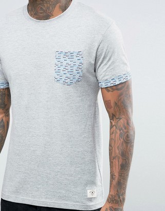 Bellfield T-Shirt with Printed Pocket and Cuff