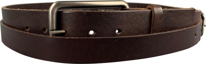 Dirk Bikkembergs Size 30 Brown Leather Double Buckle Belt