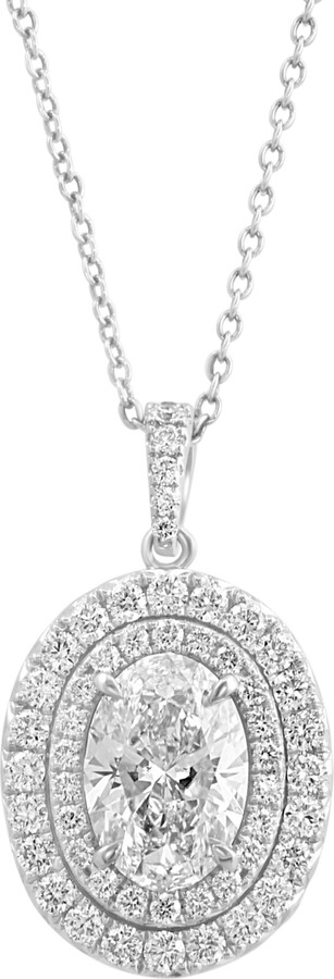 Effy Lab Grown Diamond Oval & Round Double Halo 18\
