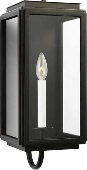 Visual Comfort Studio Edgar Outdoor Wall Sconce in Black Size: Medium