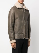 Thumbnail for your product : Salvatore Santoro Shearling-Trim Leather Jacket