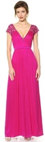 Thumbnail for your product : Catherine Deane Vitalia Open Back Cap Sleeve Gown