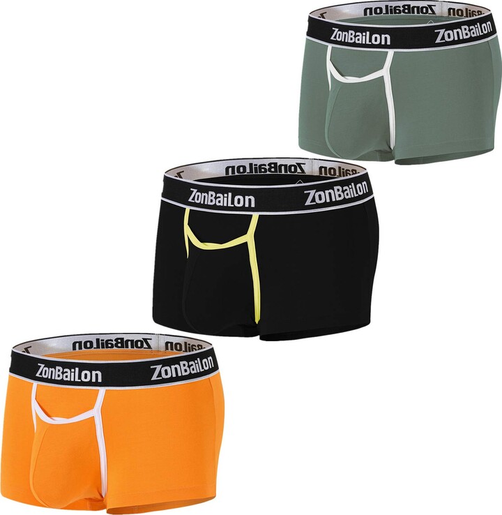 ZONBAILON Bamboo Men's Underwear Comfy Boxer Briefs for Men Pouch ...