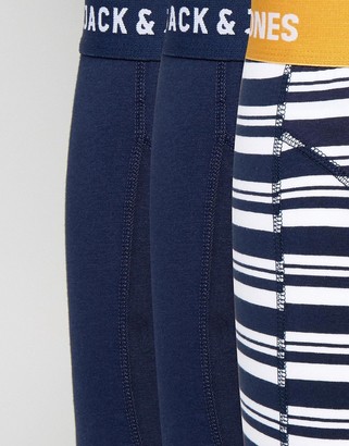 Jack and Jones Trunks 3 Pack with Stripe