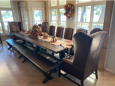 Regis Patrick Collection Fontainebleau Rosa Morada Solid Wood Dining Table